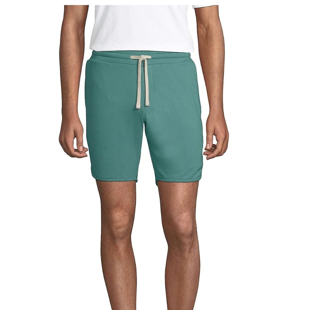 NWT Lands' End Men's French Terry Drawstring Athletic Shorts Size XL $50 FLF111